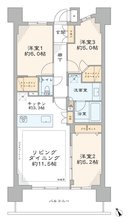 ザ・パームス祐天寺マスタープレイス 502号室