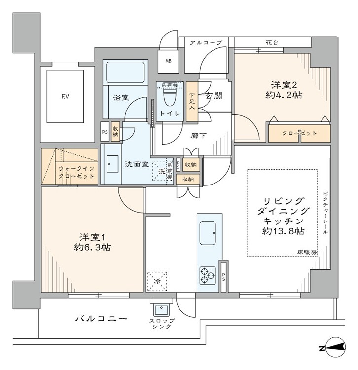 ヴェルビュ大崎百反通り 502号室