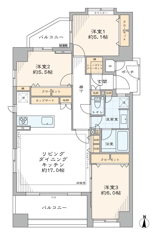 サンクタス亀戸ウエストステージ 503号室