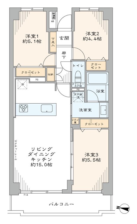 東大島ファミールハイツ2号館 603号室